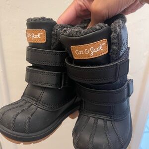 Cat & Jack Black and Brown Winter Boots